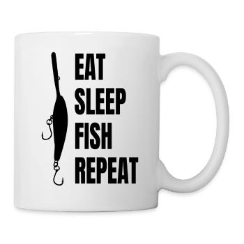 Fishing Fishing Fishing Fishing Hooks Anglers - Mug - white - Right