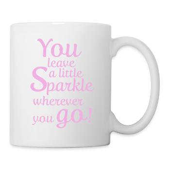 Women You leave a little sparkle wherever you go - Mug - white - Right