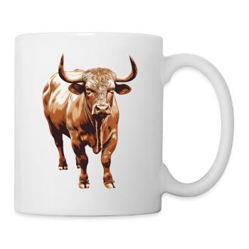 Vaches, bœufs, taureaux et bisons à la ferme - Mug blanc - blanc - Droite