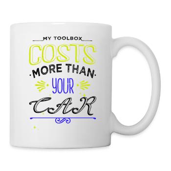 funny bday birthday sayings cool technician - Tasse - Weiß - Rechts