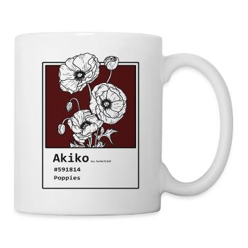 Mohnblume Akiko - Tasse - Weiß - Rechts