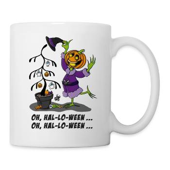 Oh Halloween, Oh Halloween... - Tasse - Weiß - Rechts