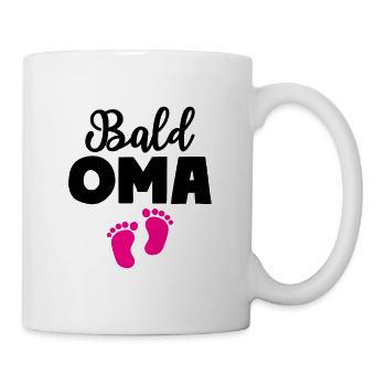Bald Oma Mädchen Baby Großmutter - Tasse - Weiß - Rechts