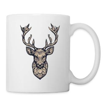 Cerf / Buck / Animal / Sauvage / Forêt / Sauvage - Mug blanc - blanc - Droite