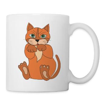 Chat mignon - Mug blanc - blanc - Droite