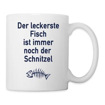 Der leckerste Fisch ist immer noch der Schnitzel - Tasse - Weiß - Rechts