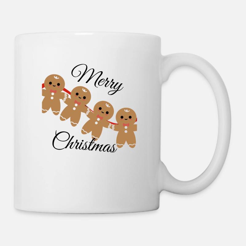 Weihnachtsfreude Lebkuchenmann - Tasse - Weiß