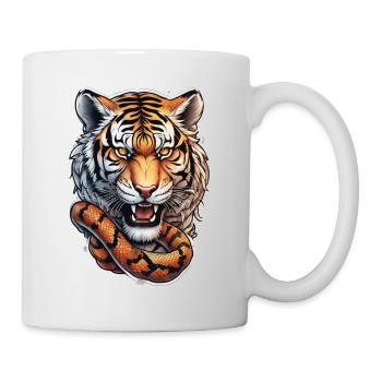 Tiger tattoo Japanese style tattoo - Mug - white - Right