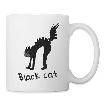 Funny black cat - Mug - white - Right