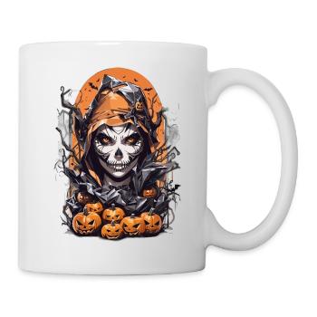 Halloween Witch Creepy Pumpkin - Mug - white - Right