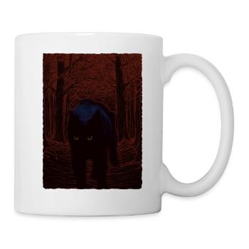 Chat de la nuit noire - Mug blanc - blanc - Droite