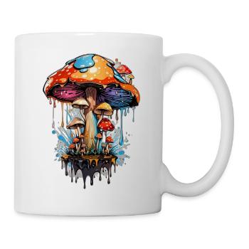 Entrez dans la forêt enchantée : psychédélique - Mug blanc - blanc - Droite