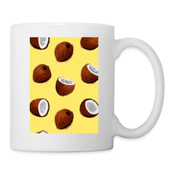 Kokosnuss-Muster - Tasse - Weiß - Rechts