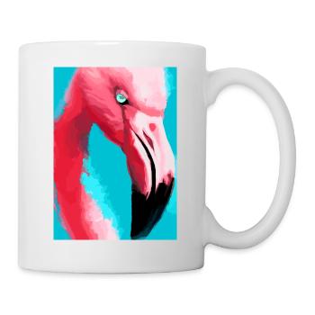 Flamingo-Kopf - Tasse - Weiß - Rechts