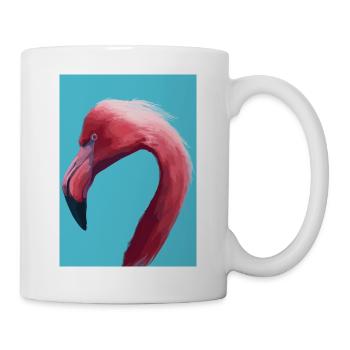 Flamingo-Kopf - Tasse - Weiß - Rechts