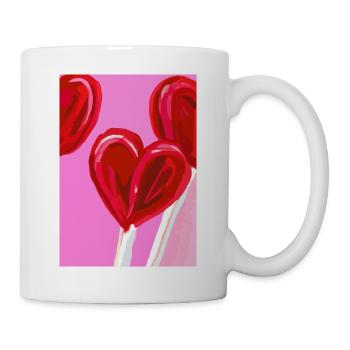 Herz-Lollipop - Tasse - Weiß - Rechts