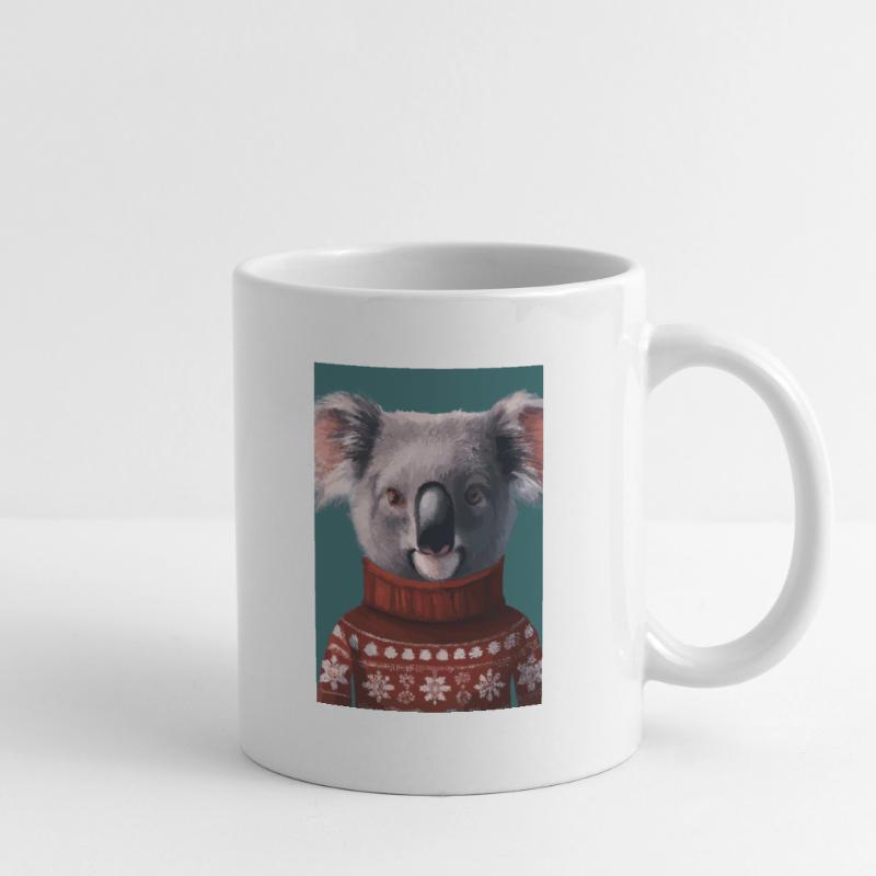 Koala im Weihnachtspullover Tasse