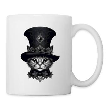 Gothic Cat Motif on Apparel & Accessories - Mug - white - Right