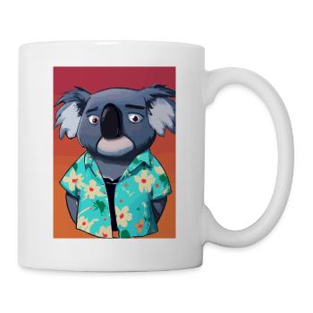 Koala mit Hawaii-Hemd - Tasse - Weiß - Rechts