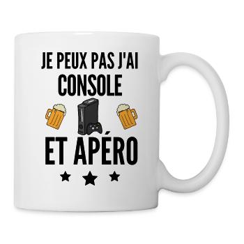 Console & Apéro : Mon Programme - Mug blanc - blanc - Droite