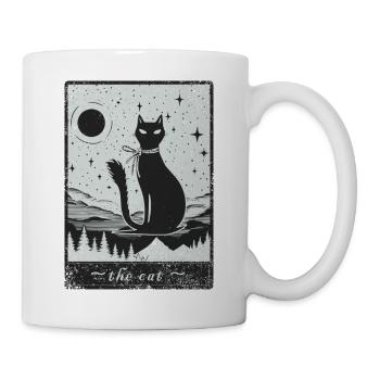 Carte de Tarot Le Chat Funny Cat Motif - Mug blanc - blanc - Droite