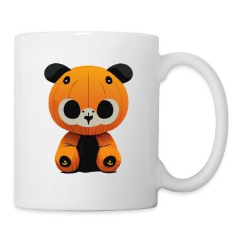 Cute spooky pumpkin cuddly toy for Halloween - Mug - white - Right