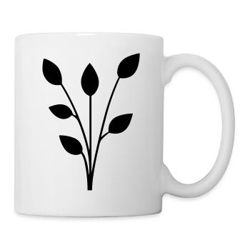 Flower with stem - Mug - white - Right