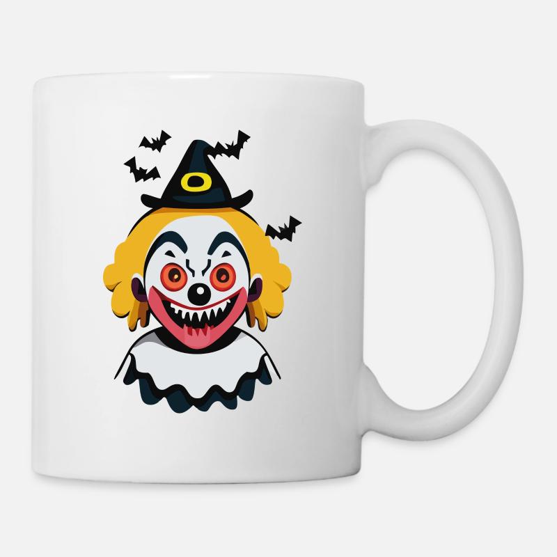 Evil Horror Clown: Bloodsucker in the Circus - Mug blanc - blanc
