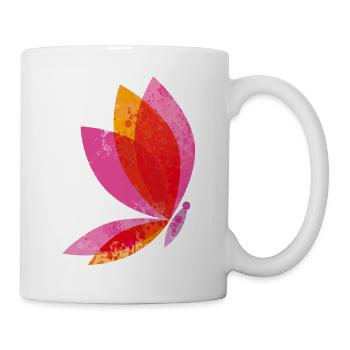 Butterfly - Schmetterling - Tasse - Weiß - Rechts