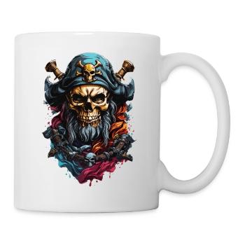 Pirate Adventure Skull: creepy buccaneers - Mug - white - Right