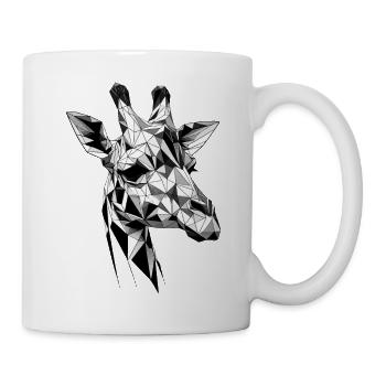 Giraffe Kopf - Tasse - Weiß - Rechts