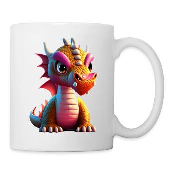 cute little baby dragon funny - Mug - white - Right