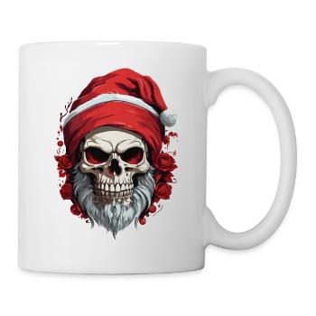 Festive Skull Santa Claus - Mug - white - Right