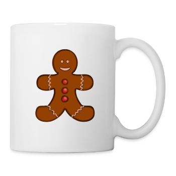 Lebkuchen Winter Weihnachten Geschenk - Tasse - Weiß - Rechts