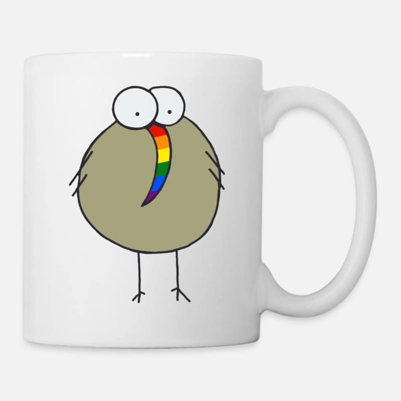 Regenbogenkiwi - Tasse - Weiß