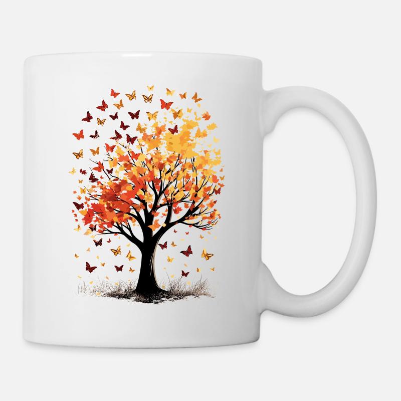 Ailes tombées de l’automne - Mug blanc - blanc