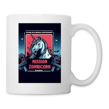 Zombie-Einhorn - Tasse - Weiß - Rechts