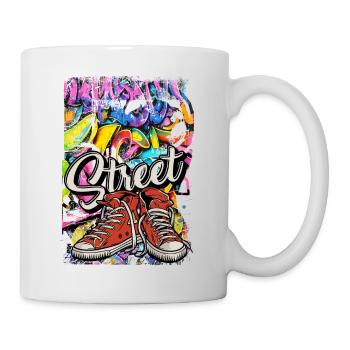 Breakdance Dancing Streetdance Battle Hip Hop - Tasse - Weiß - Rechts