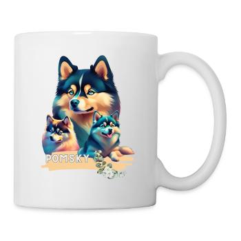Pomsky Motivauf Bekleidung und Accessoires - Tasse - Weiß - Rechts