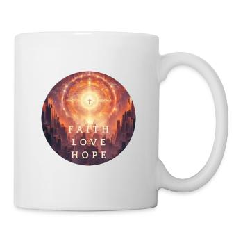 Foi, Amour, Espérance – Glaube Liebe Hoffnung - Mug blanc - blanc - Droite