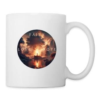 Foi, Amour, Espérance – Glaube Liebe Hoffnung - Mug blanc - blanc - Droite