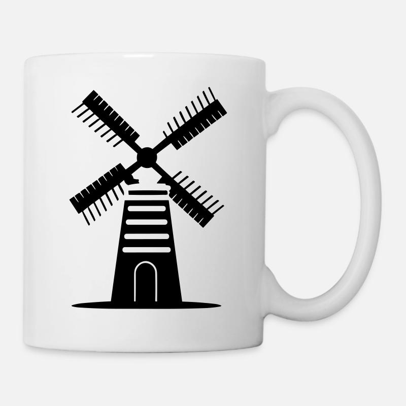Windmühle - Tasse - Weiß