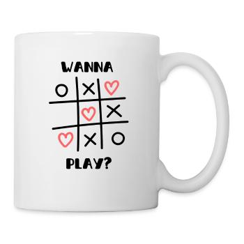 want to Play Funny Saying - Mug - white - Right