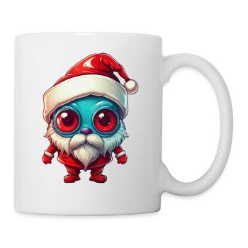 Extraterrestre bleu de Noël - Mug blanc - blanc - Droite
