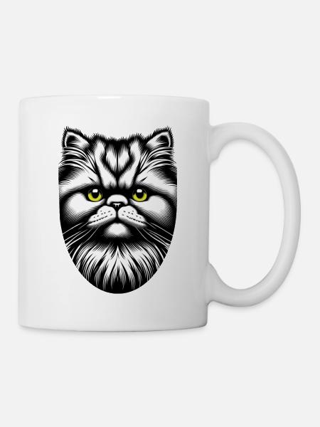 Katzengesicht - Tasse - Weiß