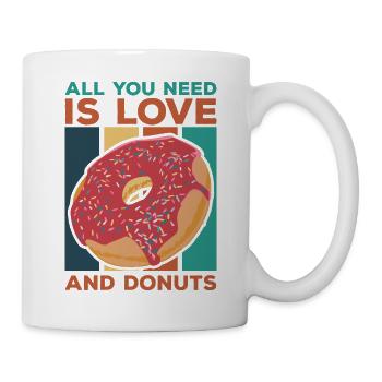 love and donuts - Mug - white - Right