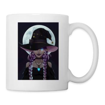 Mond Hexe - Tasse - Weiß - Rechts