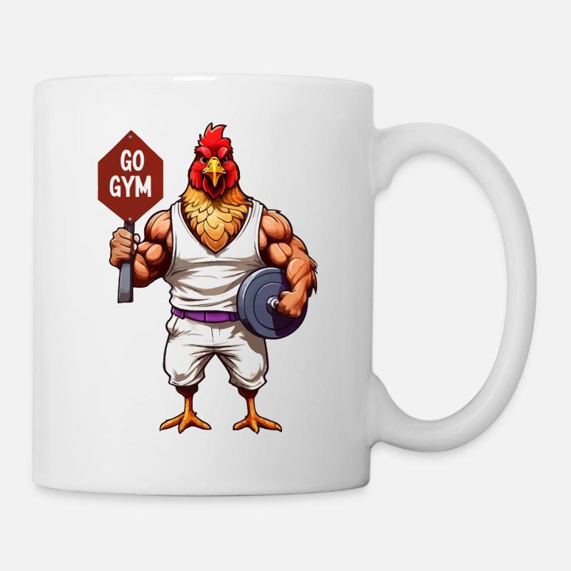 HÜHNCHEN - GO GYM - Tasse - Weiß