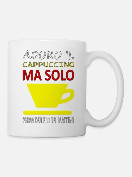 Cappucinno we Włoszech - Nie piję po 11:00 - Kubek - biały