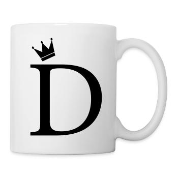 Couronne en monogramme D - Mug blanc - blanc - Droite